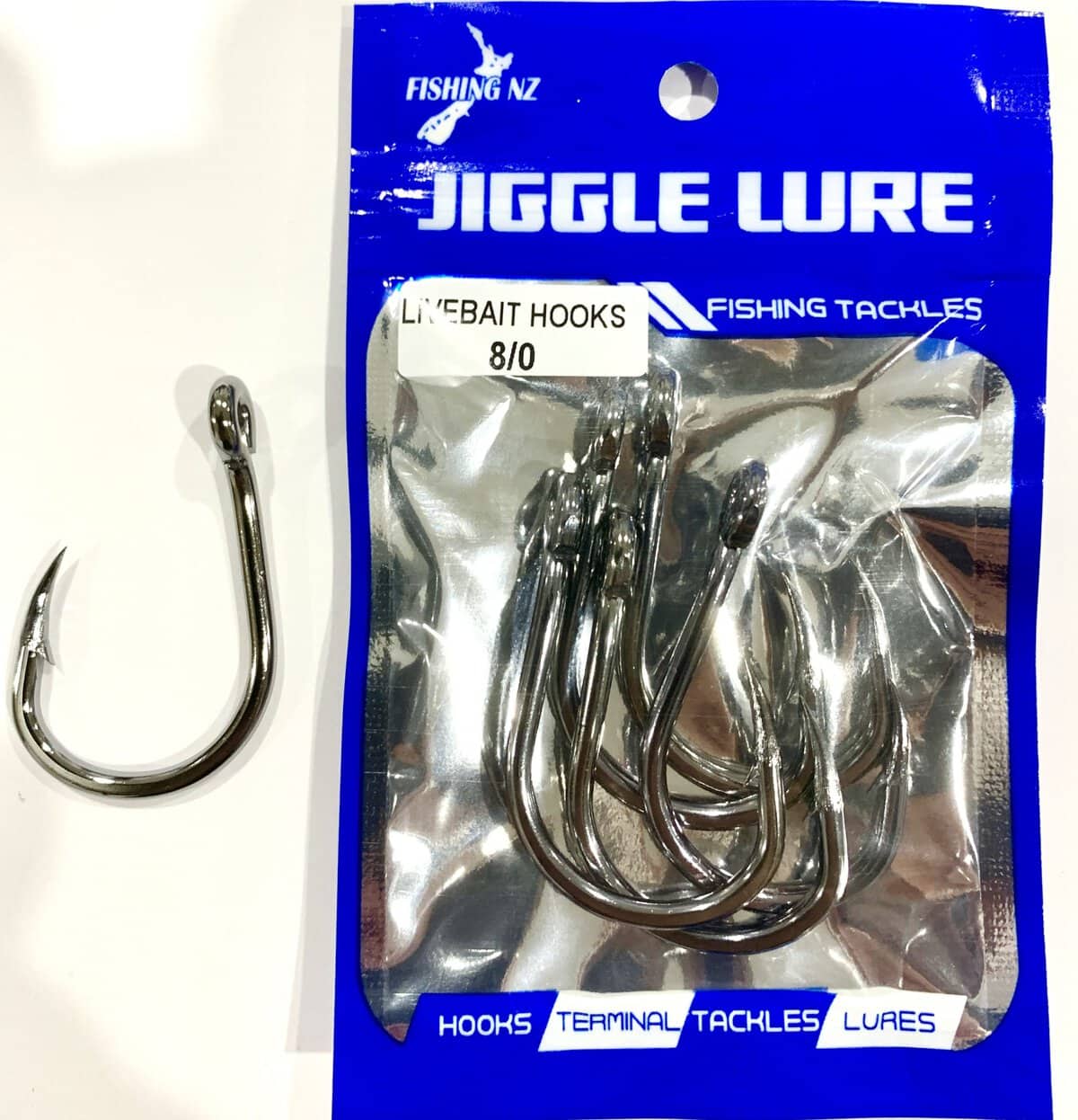 Extreme heavy gauge live-bait hooks/jig hooks 8/0